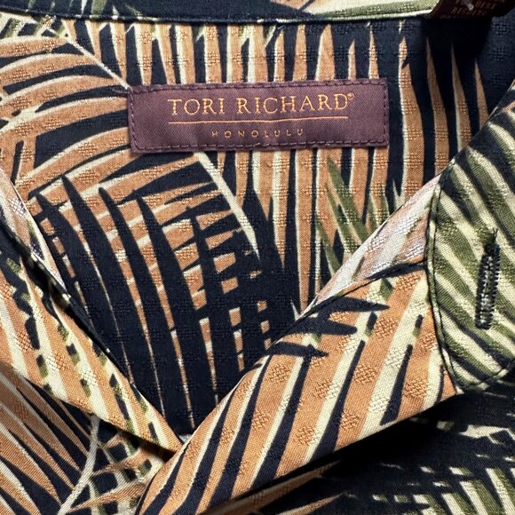 Tori Richard Hawaiian Men's Shirt Palm Leaf Pattern Size 2XL - Picture 3 of 10